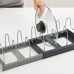 Expandable Cabinet & Shelf Organizer for Pans and Covers