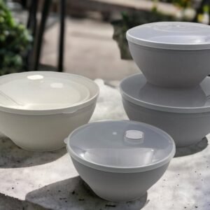 Armada Plastic Salad Bowl Set with Covers