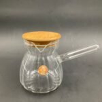 Borosilicate Glass Coffee Pot with wooden cover 600 ml