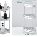 3 Tiers Aluminum Corner Shower Bathroom Shelve