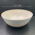 Beige Marble Melamine Round Salad Bowl 10 inch