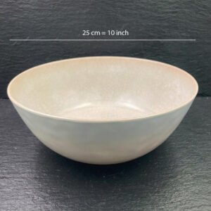 Beige Marble Melamine Round Salad Bowl 10 inch