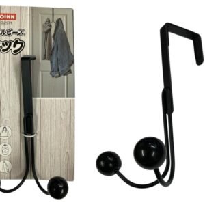 DOINN Black Metallic over the door hanger with 2 hooks