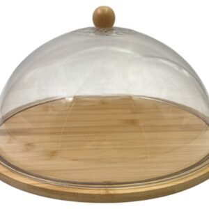 Bamboo & Acrylic Cake and Cheese Board with Cover 31.5 cm