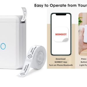 NIIMBOT D110 Thermal Label Makers with 1 Roll Tape