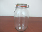 Strong Clip Glass Jar with Orange Rubber 3000 ml