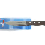 Small Utility Knife with Serrated edge and wooden handle