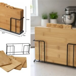 Set of 4 Bamboo Cutting Boards For Food Safety