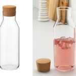 High Quality Borosilicate Glass 1 L Bottle with Cork Cov