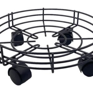 Large Metal Gas Cylinder Trolley with Wheels 34 cm