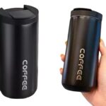 Black Stainless Steel Travel Mug 400ml