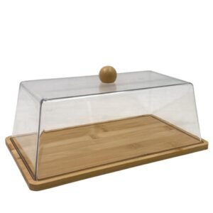 Bamboo & Acrylic Cake and Cheese Board with Cover 29.5 cm