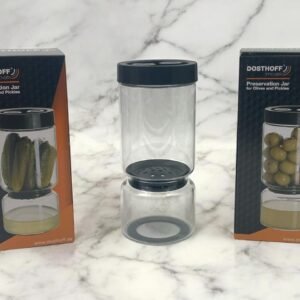 Dosthoff Large Clear Glass Olive Pickle Preservation Jar