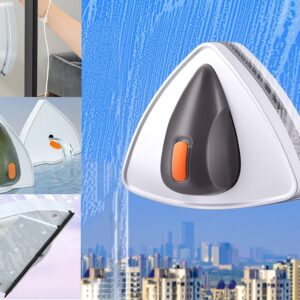 Triangle Design Double-Sided Magnetic Glass Cleaner (3-8mm) for Windows & Doors