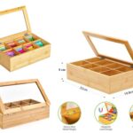 Bamboo & Acrylic Tea Box 8 Compartments