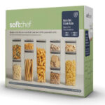 5 Pieces Airtight Squared chef Food Jar Set