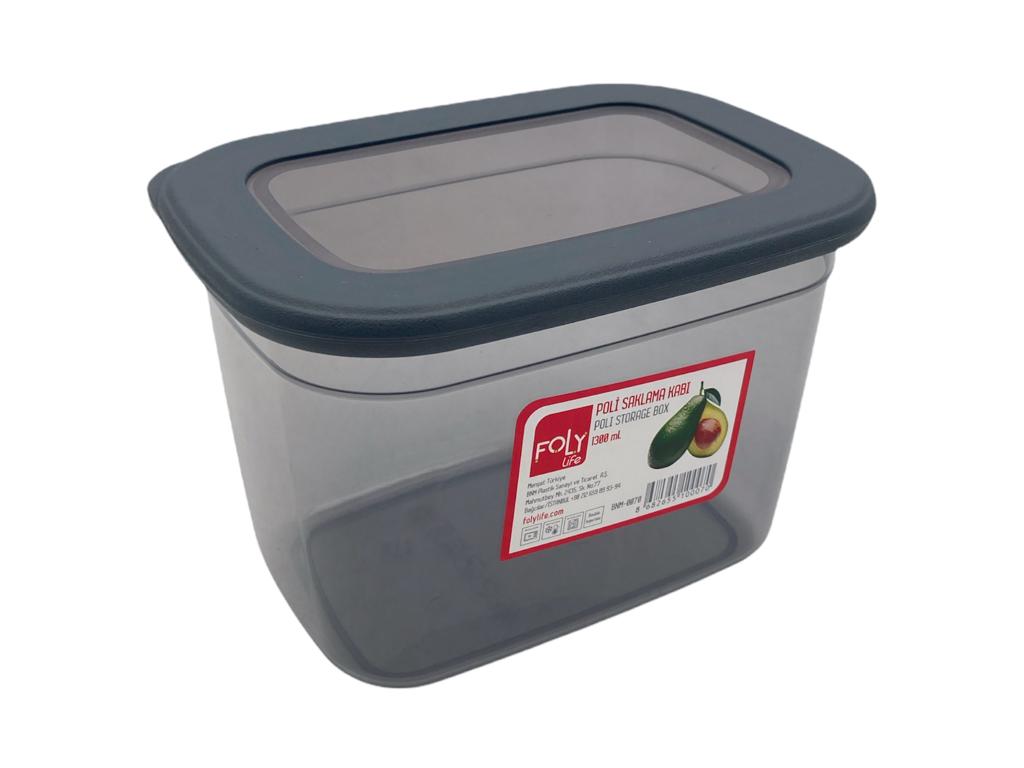 cb02a46695abffb9201fc25d68c7049f.jpg 1.3 L Poli Food Storage Box with Silicon Rim Cover