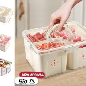 High Quality Transparent Food Storage Containr 3 Divider