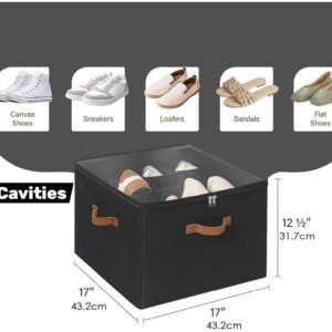 Shoe Organiser, Stackable Fabric Shoe Storage Box