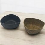 Black Wood Color Triangle Snack Bowl