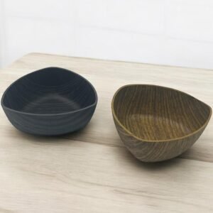 Black Wood Color Triangle Snack Bowl