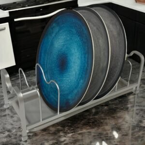 Small Aluminium Dish Rack with Plastic Tray