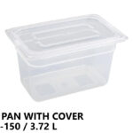 Gastronorm Plastic Storage Container 1/4 150 mm - 3.72L