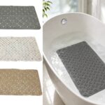 PVC Circles Non Slip Protection Bath Mat 68x37 cm