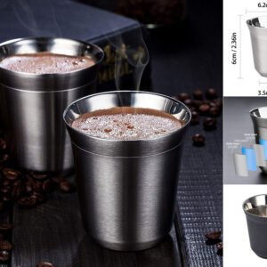 Double Wall Insulated Stainless Steel Espresso Cup 80 ML