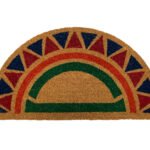 Coco mat half round with PVC backing 75x45 cm