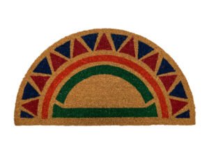 Coco mat half round with PVC backing 75x45 cm