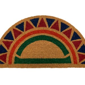 Coco mat half round with PVC backing 75x45 cm