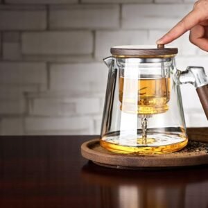Luxury Borosilicate Glass Tea Kettle wKinetic Infuse