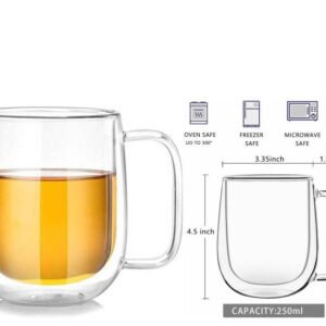 Double Wall Glass Mug 250 ml