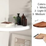 Floating Wooden Corner Shelf 30 cm with Large Profile