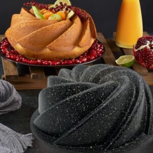 DOSTHOFF CAST ALUMINIUM GRANITE COATED BUNDFORM CAKE PAN