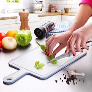 High Quality Plastic Cutting Board with Handle & Groove