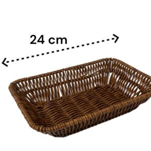 High quality large rectangular woven bread basket