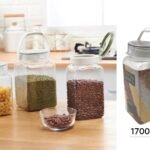 BPA free Plastic Jar Leak Proof Attached Cover 1700m