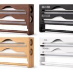 Bamboo Wrap Organizer with Paper Tower Holder 2 Comp