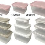 Gold-Large Rectangular Food Storage Set of 3