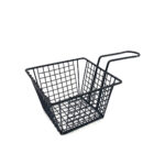 Black Big Squared French Fry Serving Basket 12.5 CM