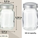 Small Mason Glass Jar 120 ml X2