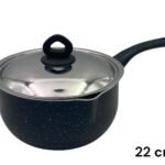 Black Granite Nouval Sauce Pan 22 cm