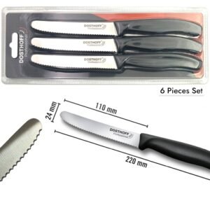 Dosthoff Serrated Tomato Knife Black Plastic Handle X6