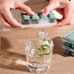Push Out Mini Ice Cube Tray with Lid X2