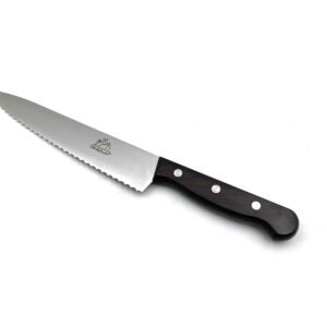 Serrated Chef Knife with Wooden Handle 20cm