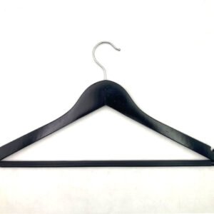 Black Wooden Hanger with Anti Slip Tube