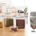 BPA free Plastic Jar with Leak Proof Attached Cover 500ml