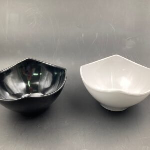 Square Footed Deep Melamine Salad Bowl 17.5 cm